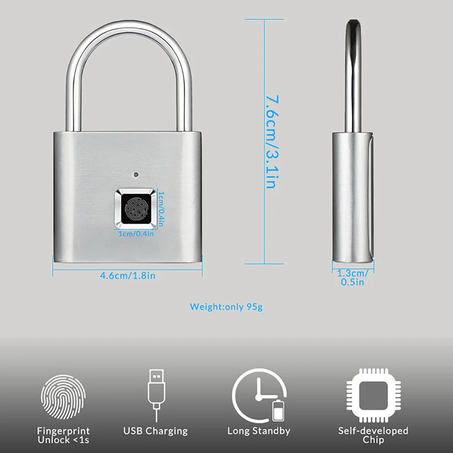 waterproof finger print Z lock