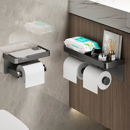 ELEGANT TOILET PAPER HOLDER WITH SHELF